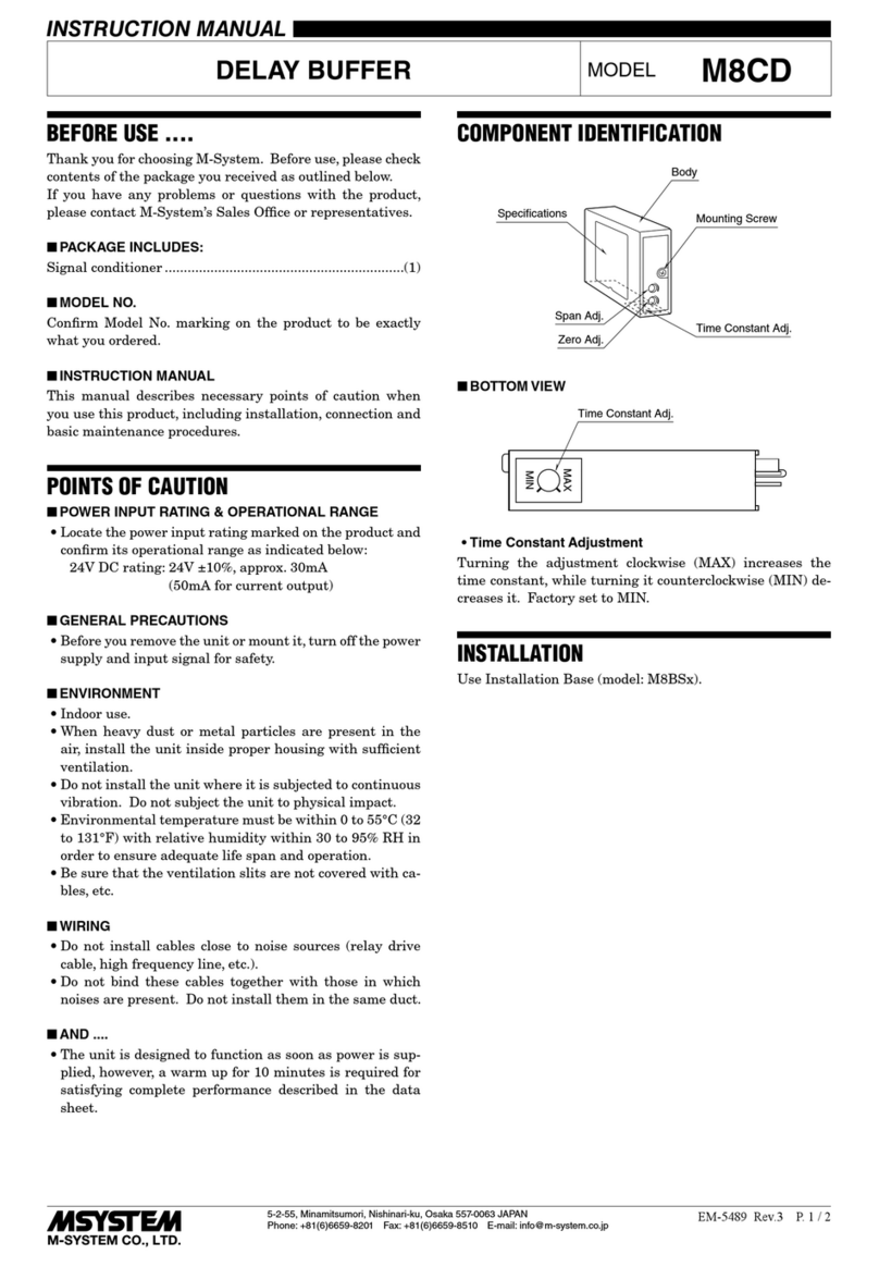 M-system M8CD Manuale utente