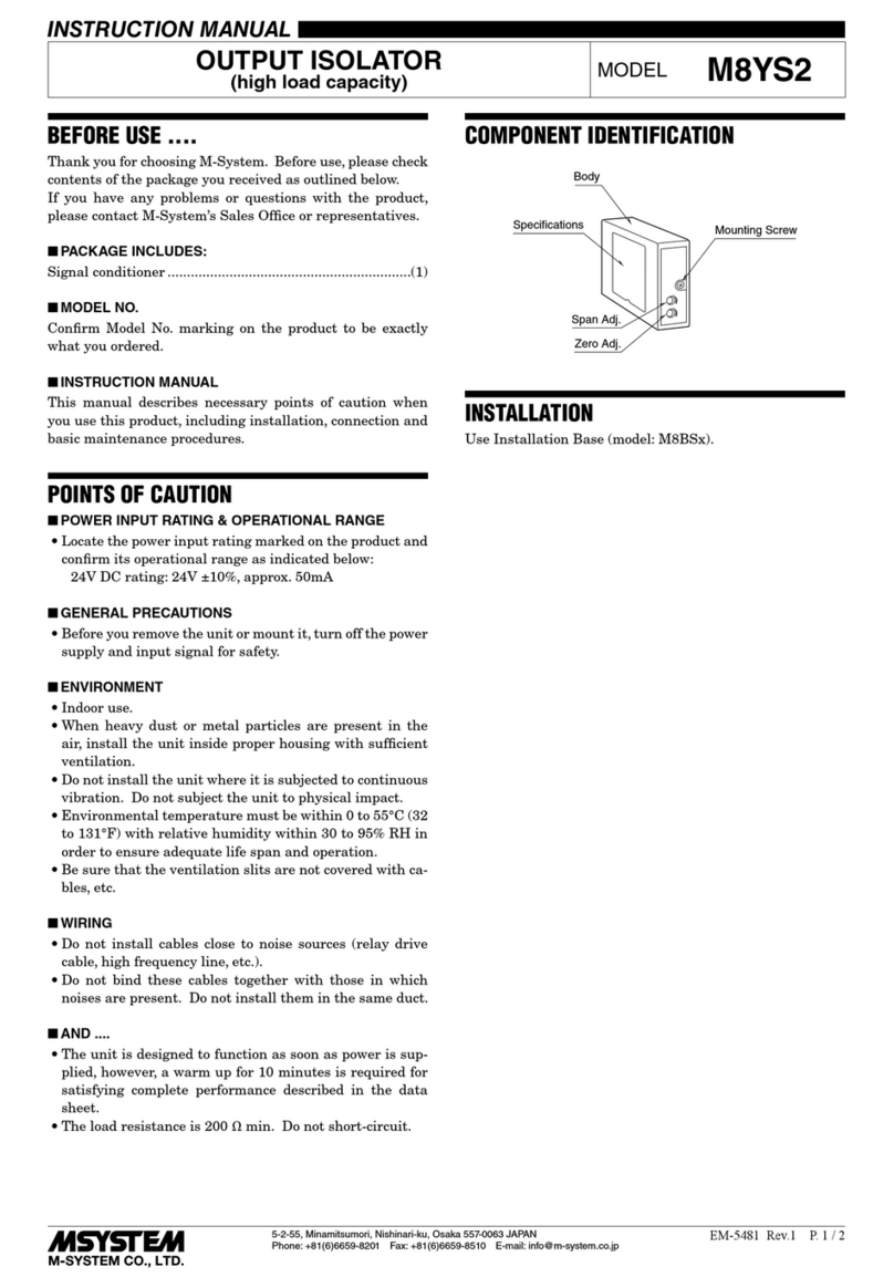 M-system M8YS2 Manuale utente
