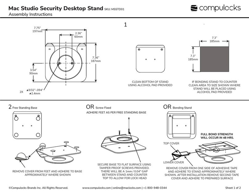 compulocks Mac Studio MSSTD01 Manuale utente