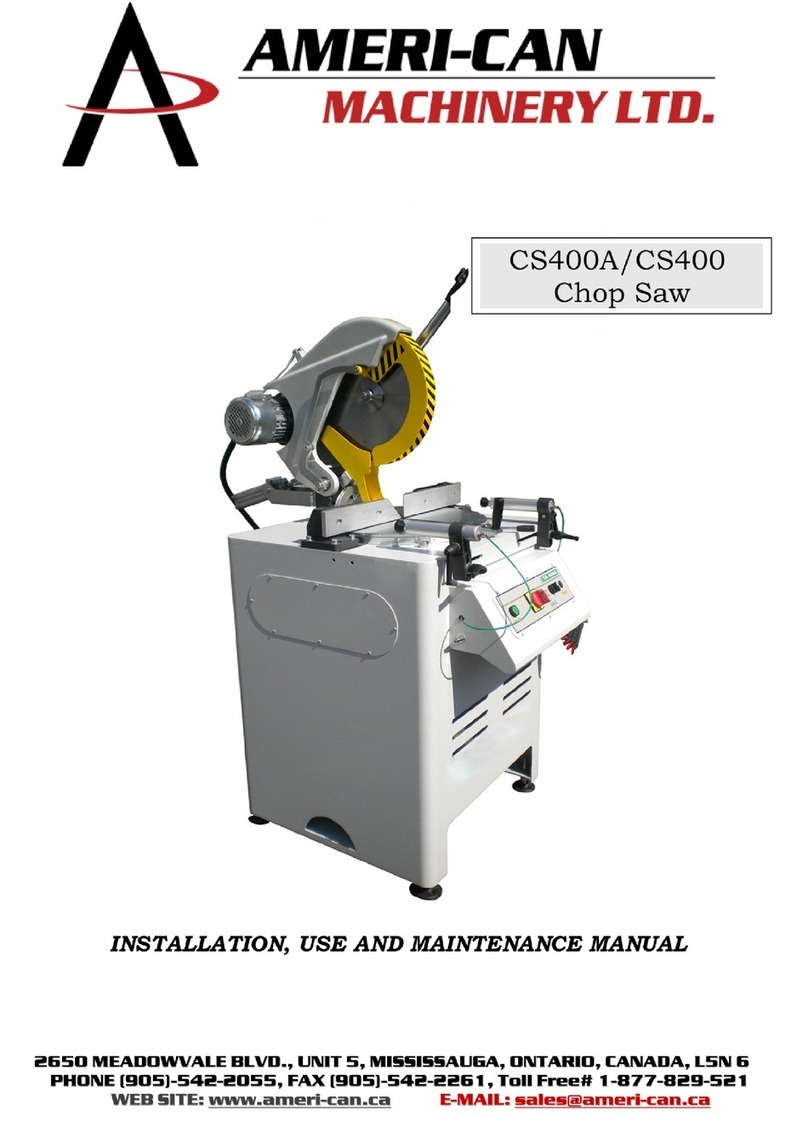 AMERI-CAN MACHINERY CS400A Manuale utente