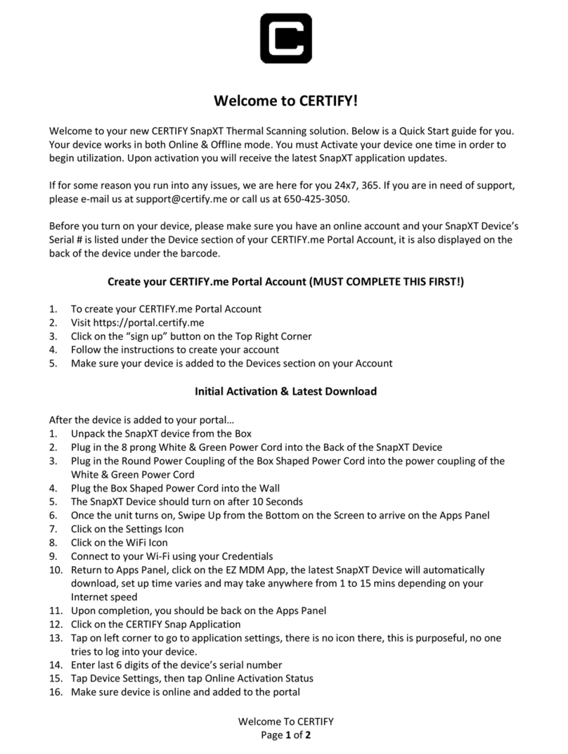 Certify SnapXT Manuale utente