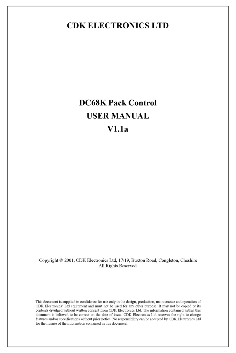 CDK ELECTRONICS DC68K Manuale utente