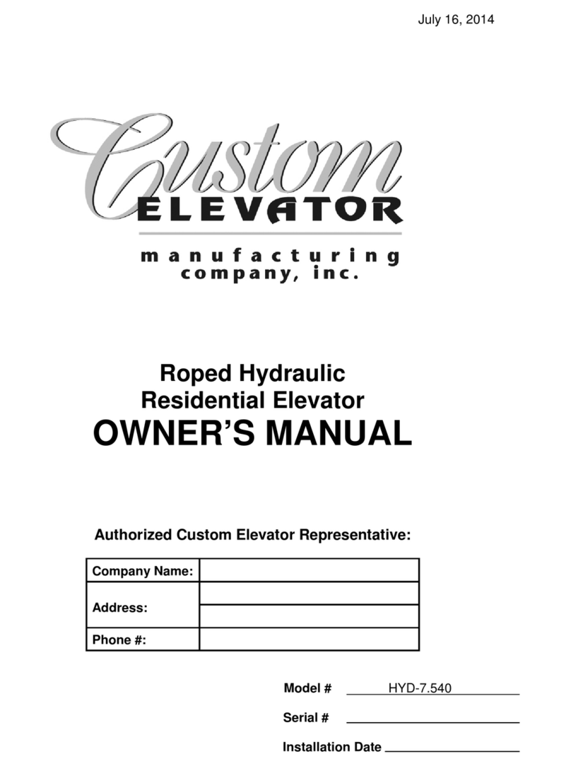 Custom Elevator HYD-7.540 Manuale utente