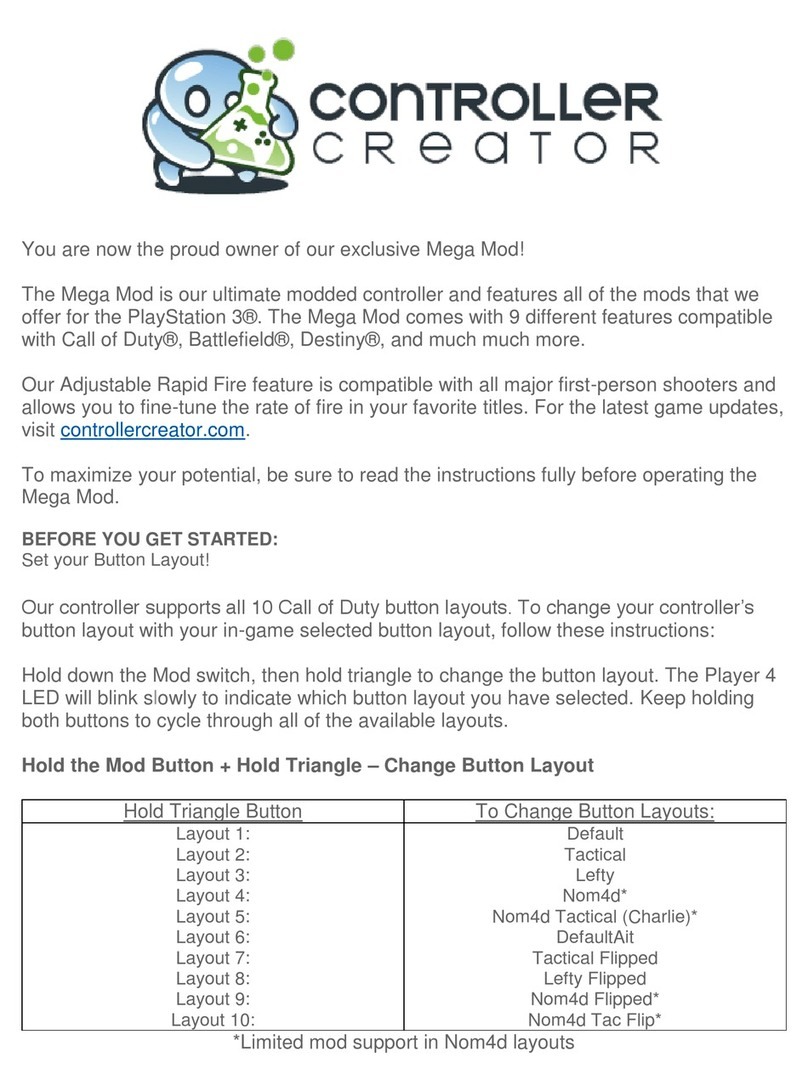Controller Creator Mega Mod Manuale utente
