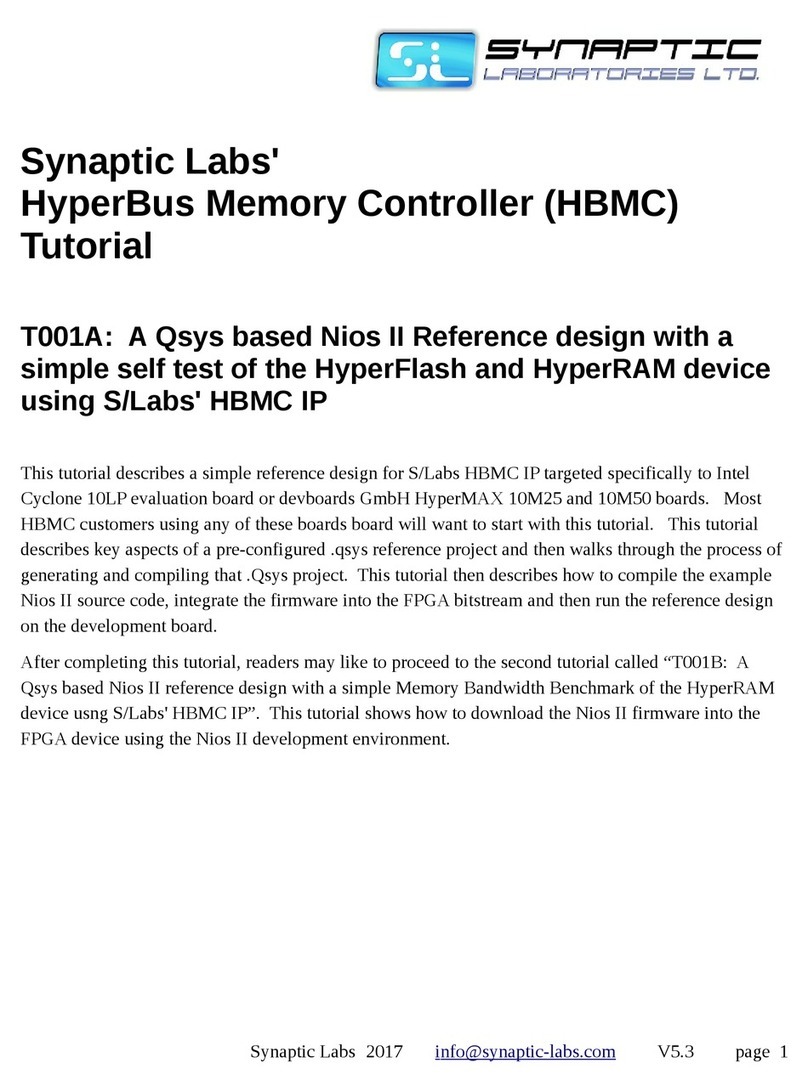 Synaptic Laboratories HyperBus Istruzioni operative