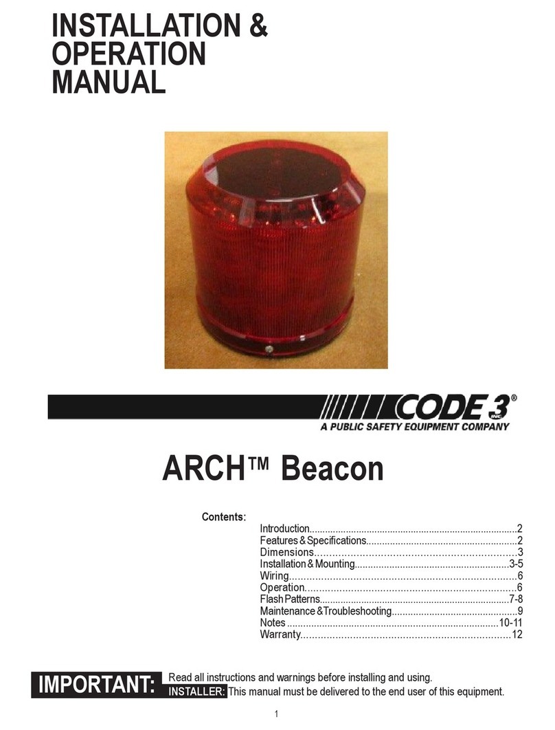 Code 3 ARCH Beacon Manuale utente