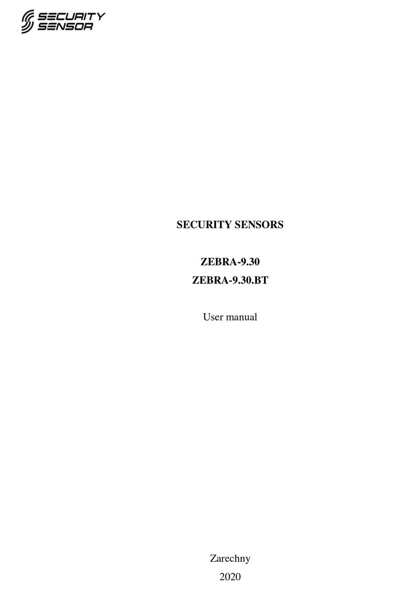 SECURITY SENSOR ZEBRA-9.30 Manuale utente