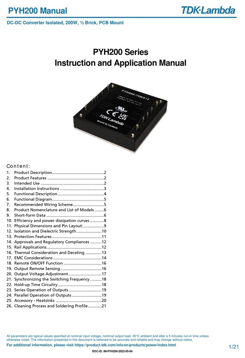 TDK-Lambda PYH200 Series Manuale utente