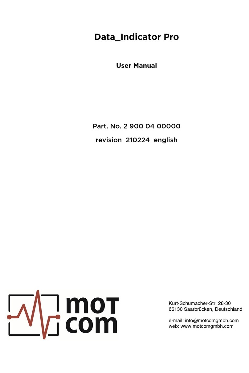 Motcom Data Indicator Pro Manuale utente