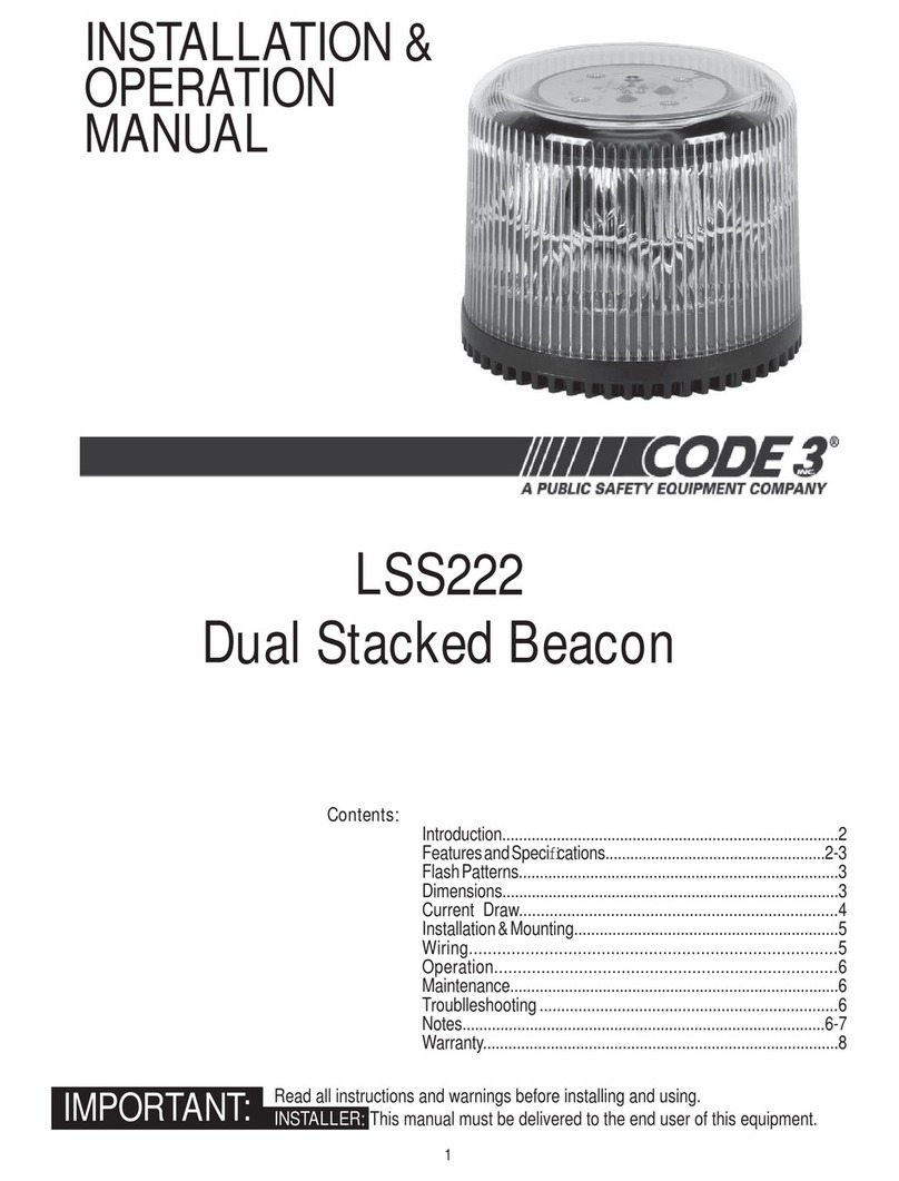 Code 3 LSS222 Manuale utente