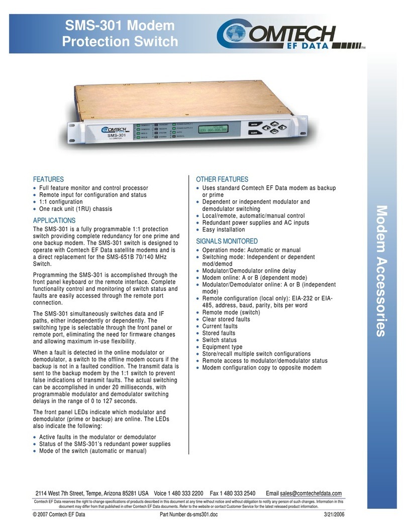 Comtech EF Data SMS-301 Manuale utente