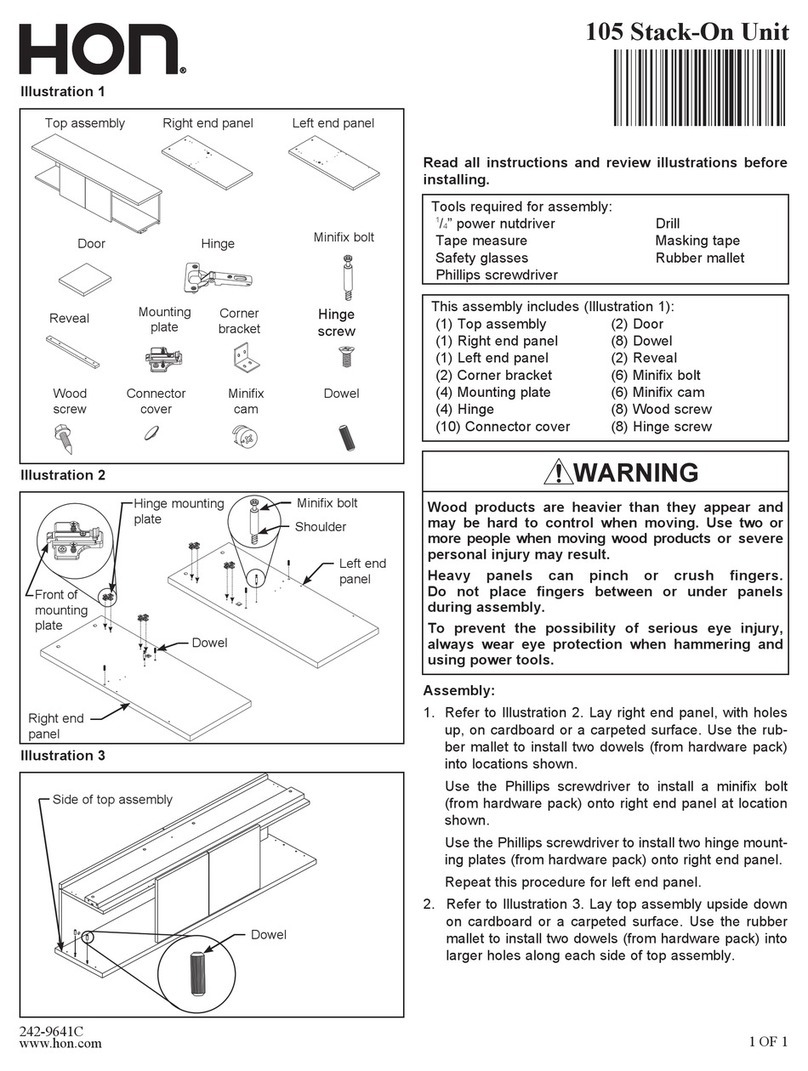 HON 105 Stack-On Unit Manuale utente