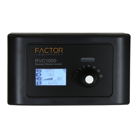 Factor Electronics RVC1000 Manuale utente