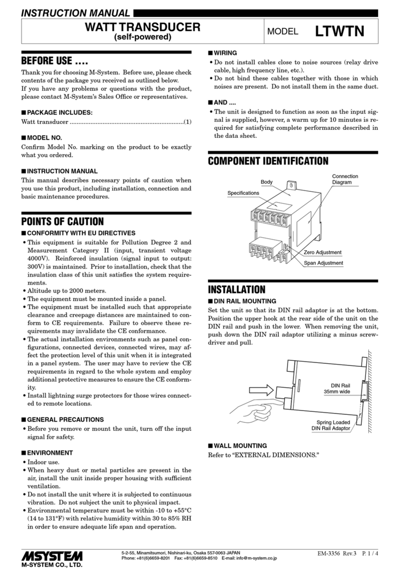 M-system LTWTN Manuale utente