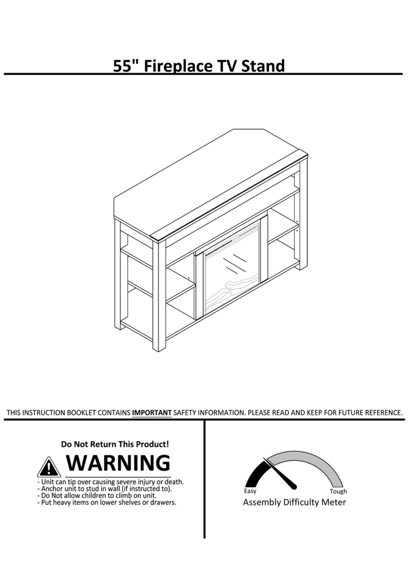 Ameriwood HOME Fireplace TV Stand Manuale utente