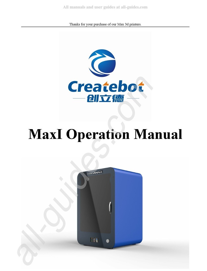 Createbot MaxI Manuale utente Createbot MaxI Manuale utente
