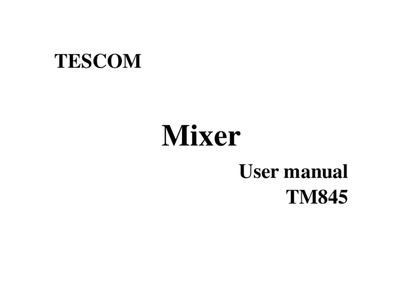 Tescom TM845 Manuale utente Tescom TM845 Manuale utente