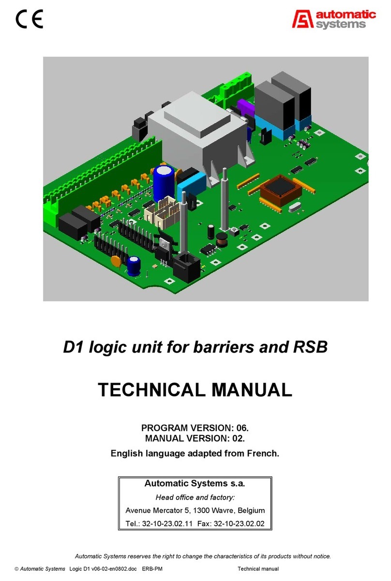 Automatic Systems D1 Manuale utente