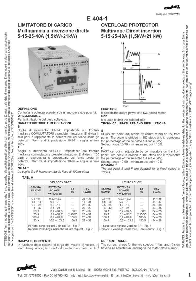 Emirel E 404-1 Manuale utente