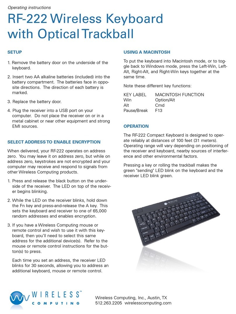 Wireless Computing RF-222 Manuale utente