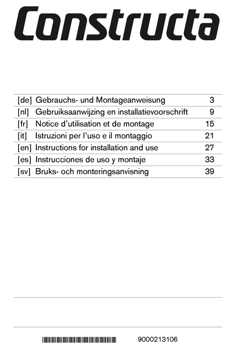 CONSTRUCTA CD96370 Manuale utente