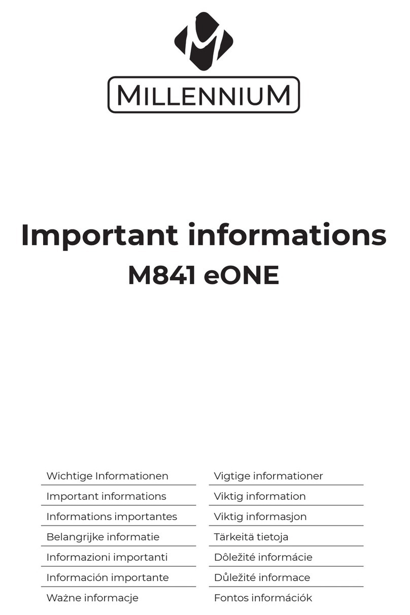 Millenium eONE M841 Manuale operativo Millenium eONE M841 Manuale operativo