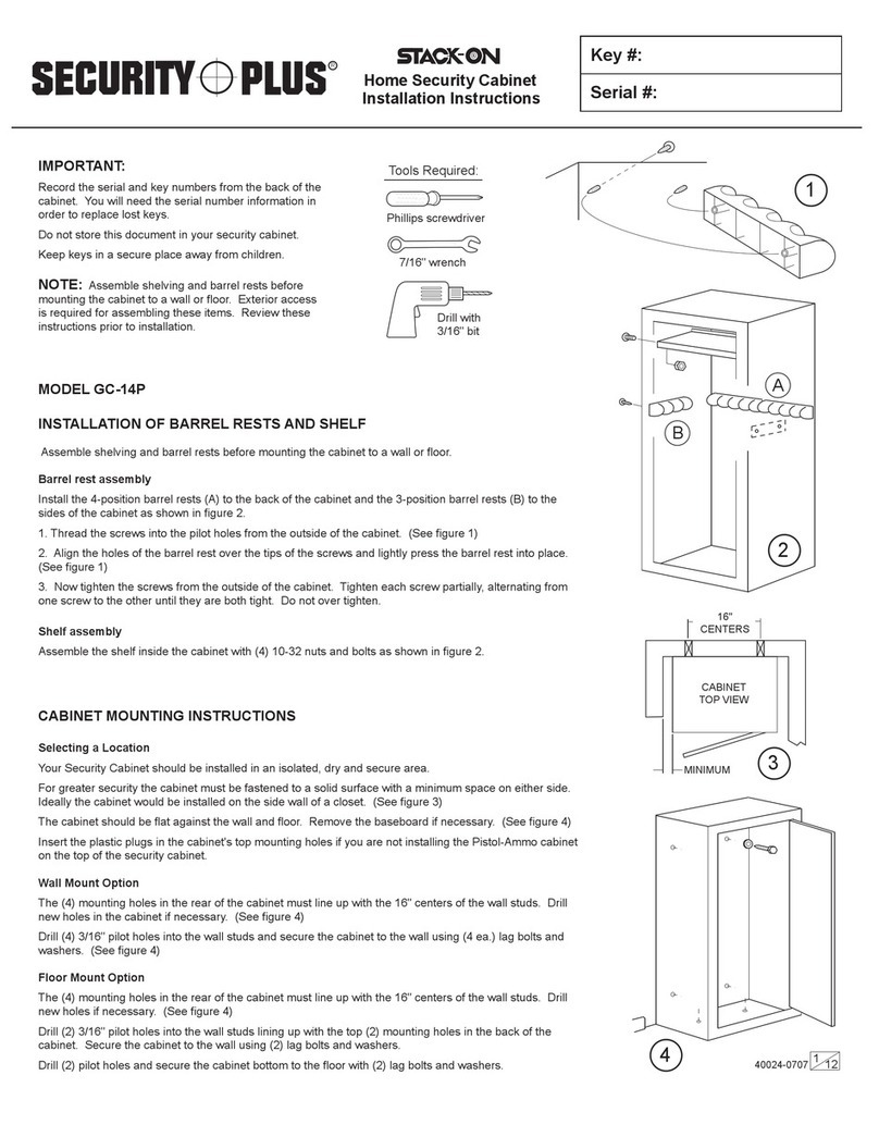 Stack-On SECURITY PLUS Manuale utente