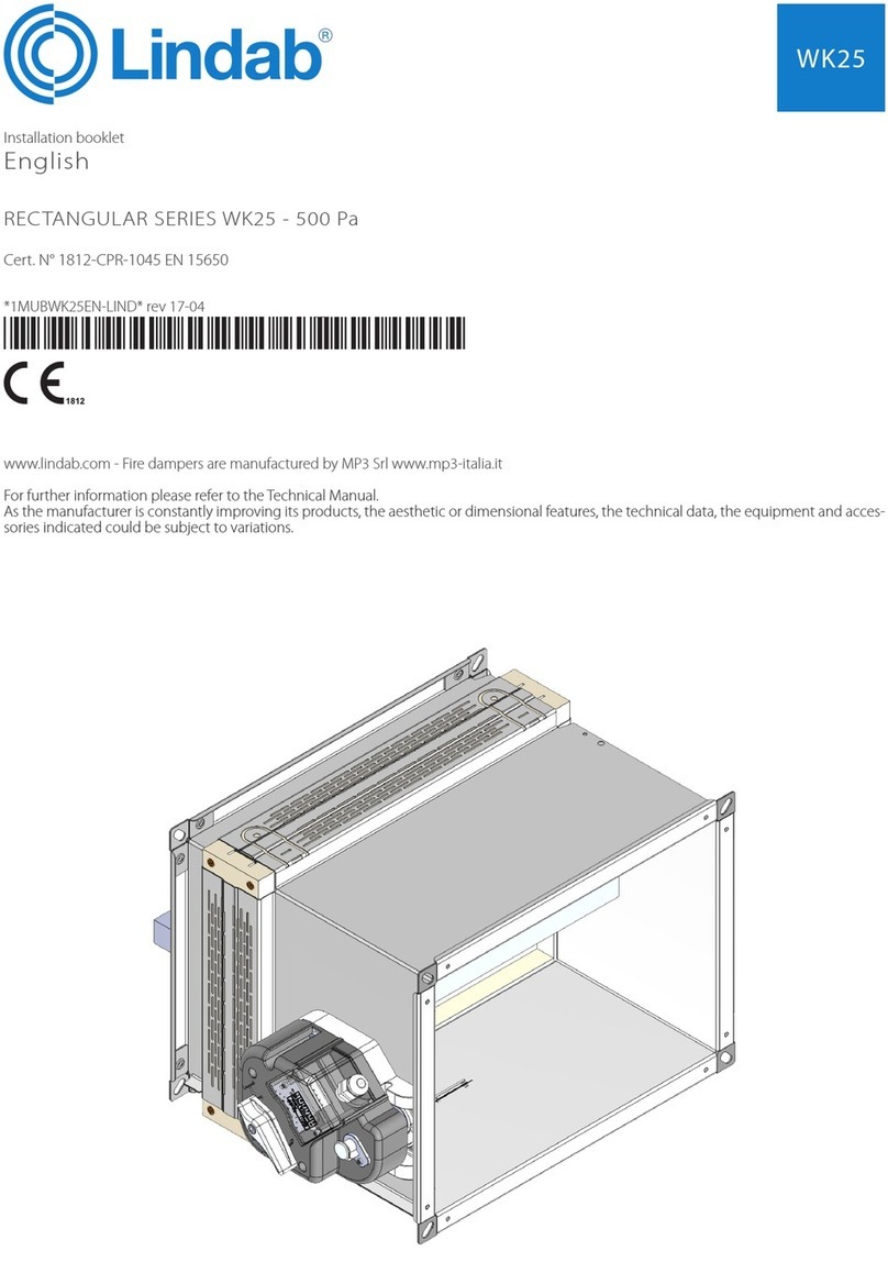 Lindab RECTANGULAR Series Manuale di installazione e funzionamento