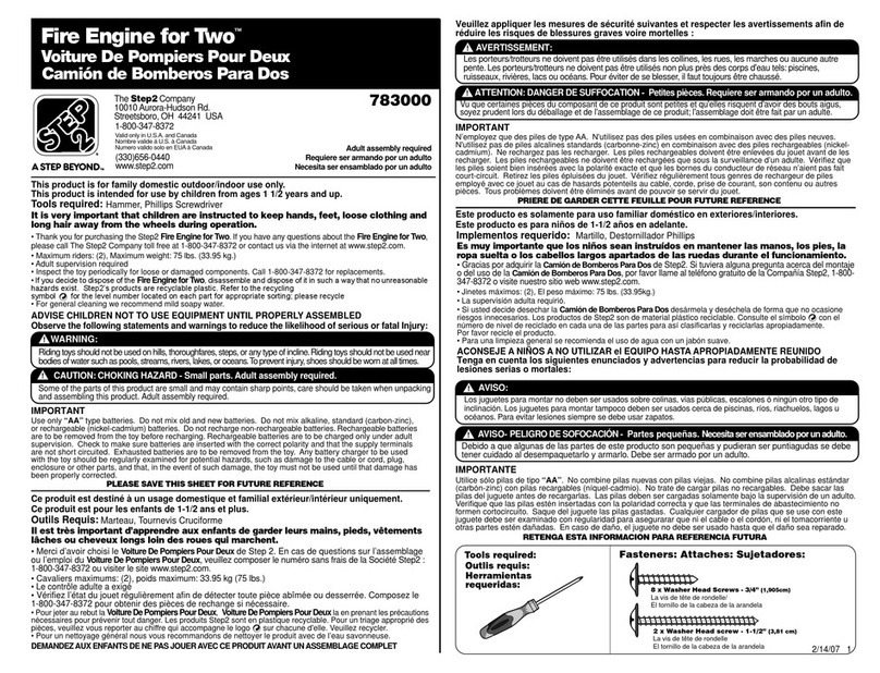 Step 2 Fire Engine for Two Manuale utente