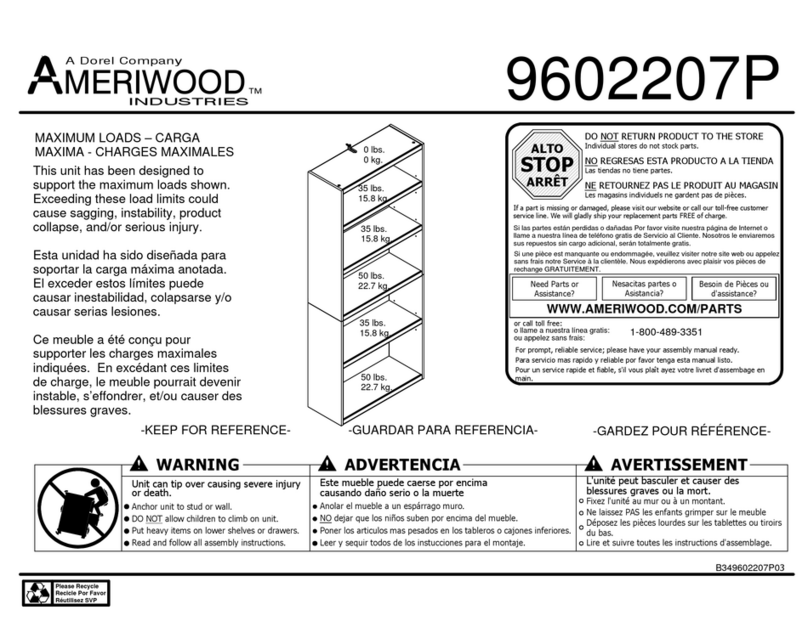 Dorel Ameriwood 9602207P Manuale utente
