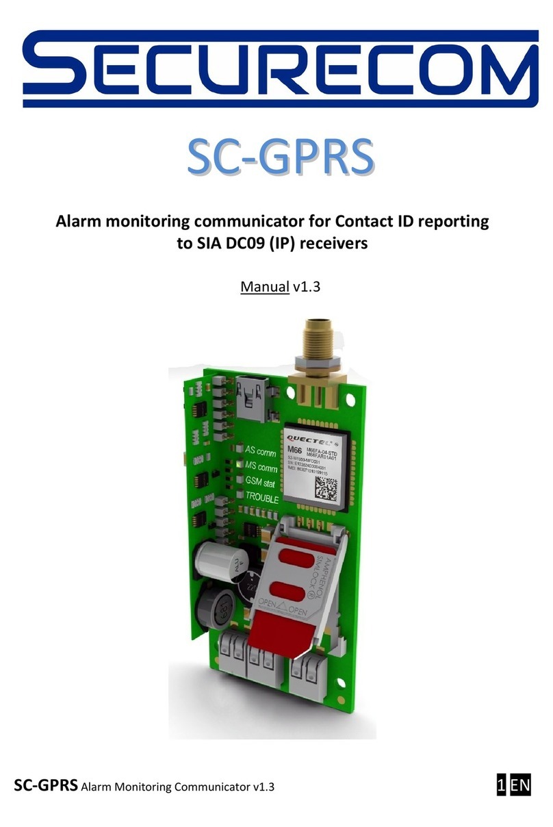 SECURECOM SC-GPRS Manuale utente SECURECOM SC-GPRS Manuale utente