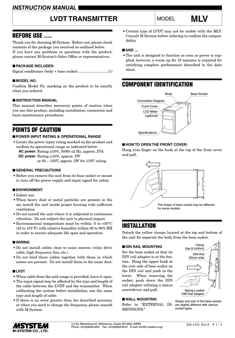 M-system MLV Manuale utente