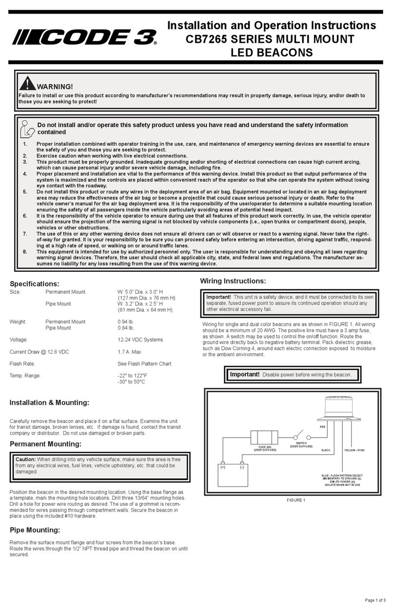 Code 3 CB7265 Series Manuale utente