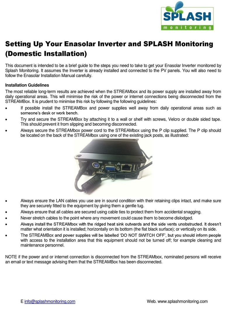 Splash STREAMBox Istruzioni utente