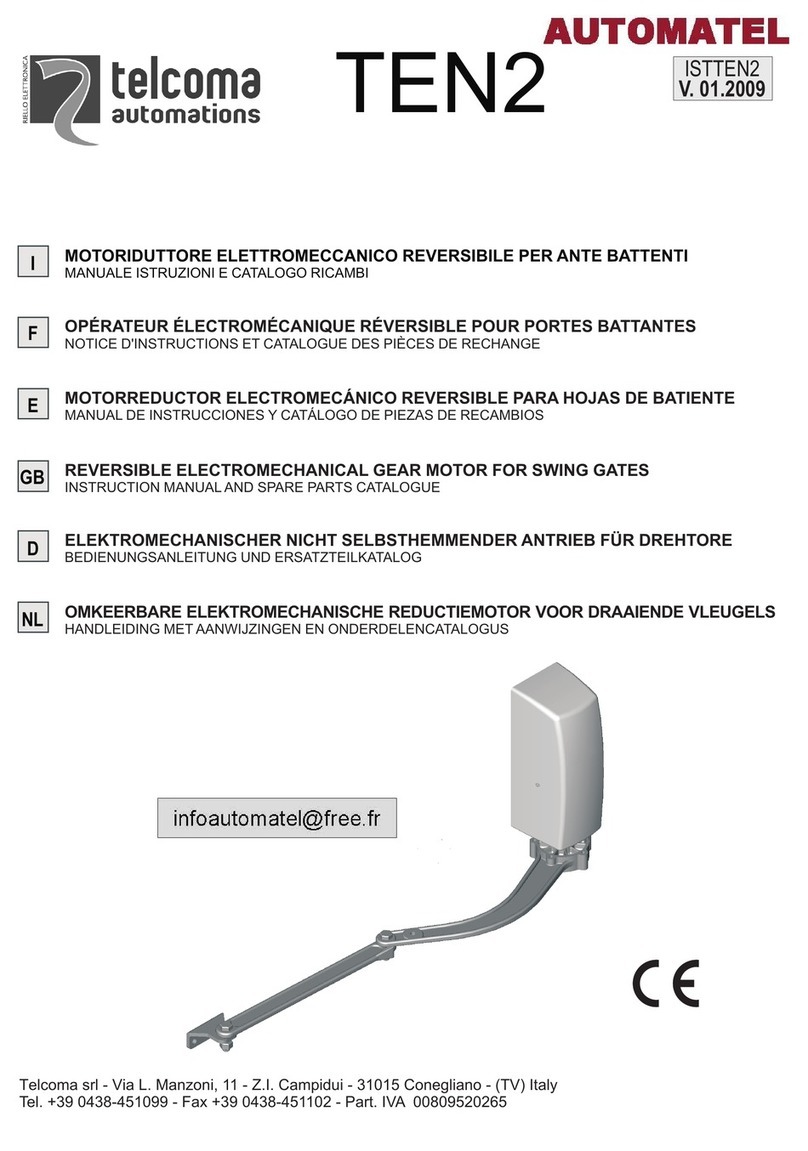 Telcoma Automations TEN2 Manuale dell'installatore