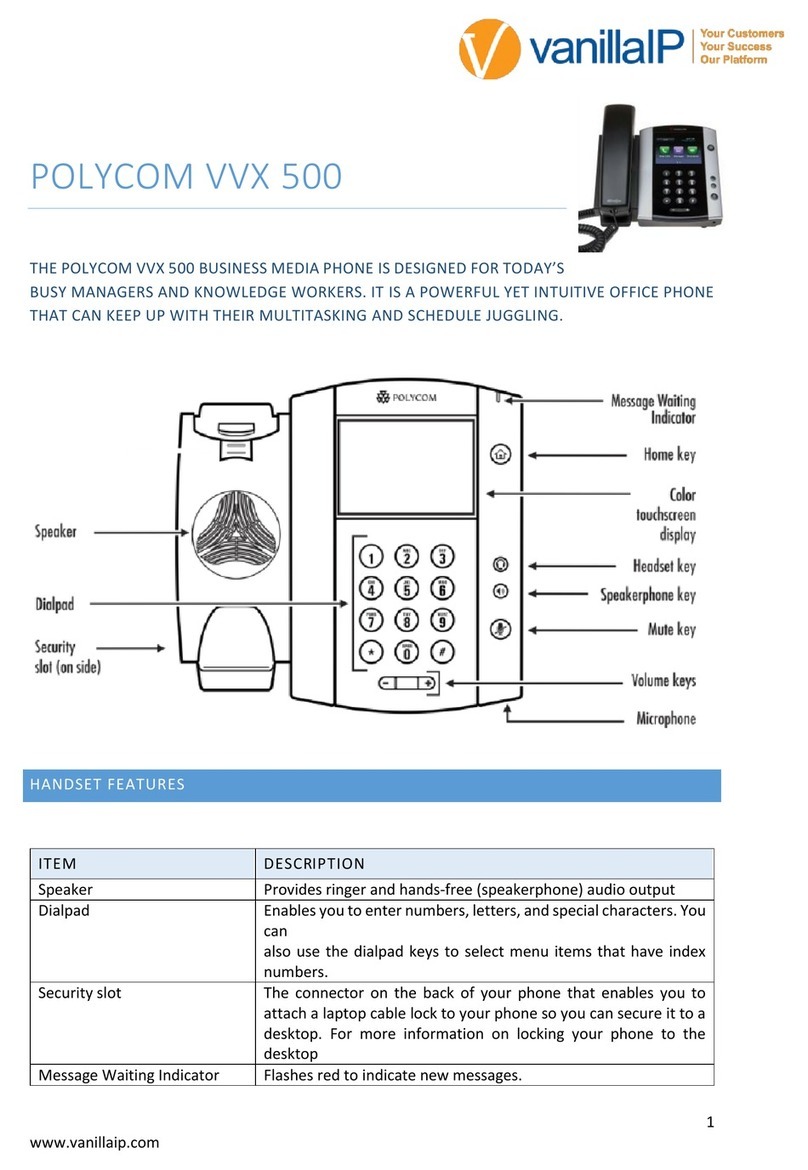Polycom VVX 500 series Manuale utente