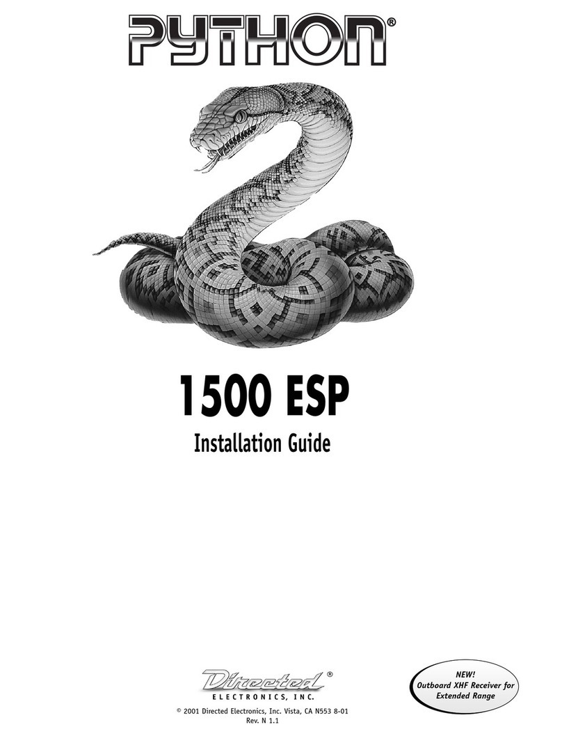 Directed Electronics Python 1500 esp Manuale utente