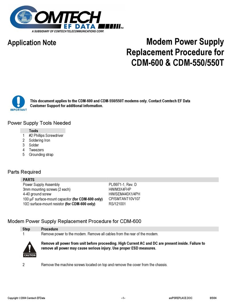 Comtech EF Data CDM-600 Istruzioni per l'installazione e il funzionamento