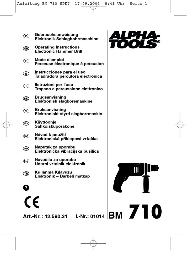 Alpha tools BM 710 Manuale utente