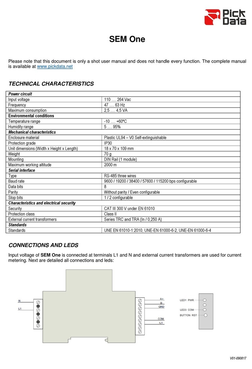PickData SEM One Manuale utente