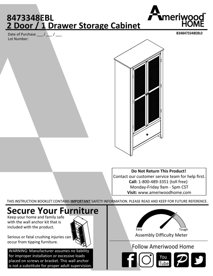 Ameriwood HOME 8473348EBL Manuale utente
