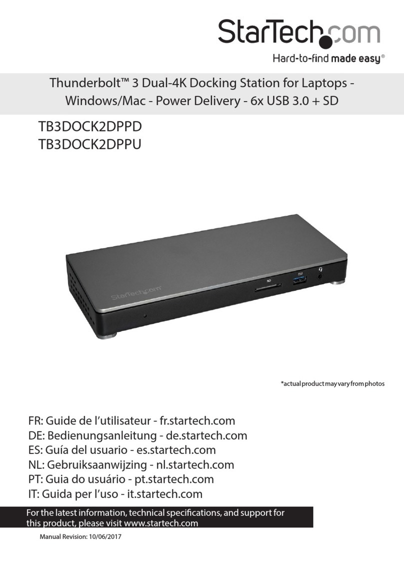 StarTech.com TB3DOCK2DPPD Manuale utente