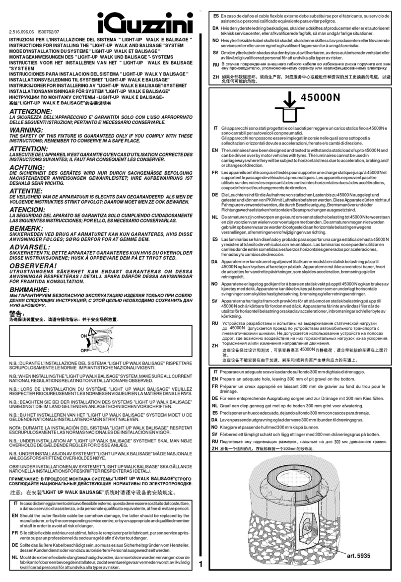 iGuzzini LIGHT-UP Manuale di istruzioni