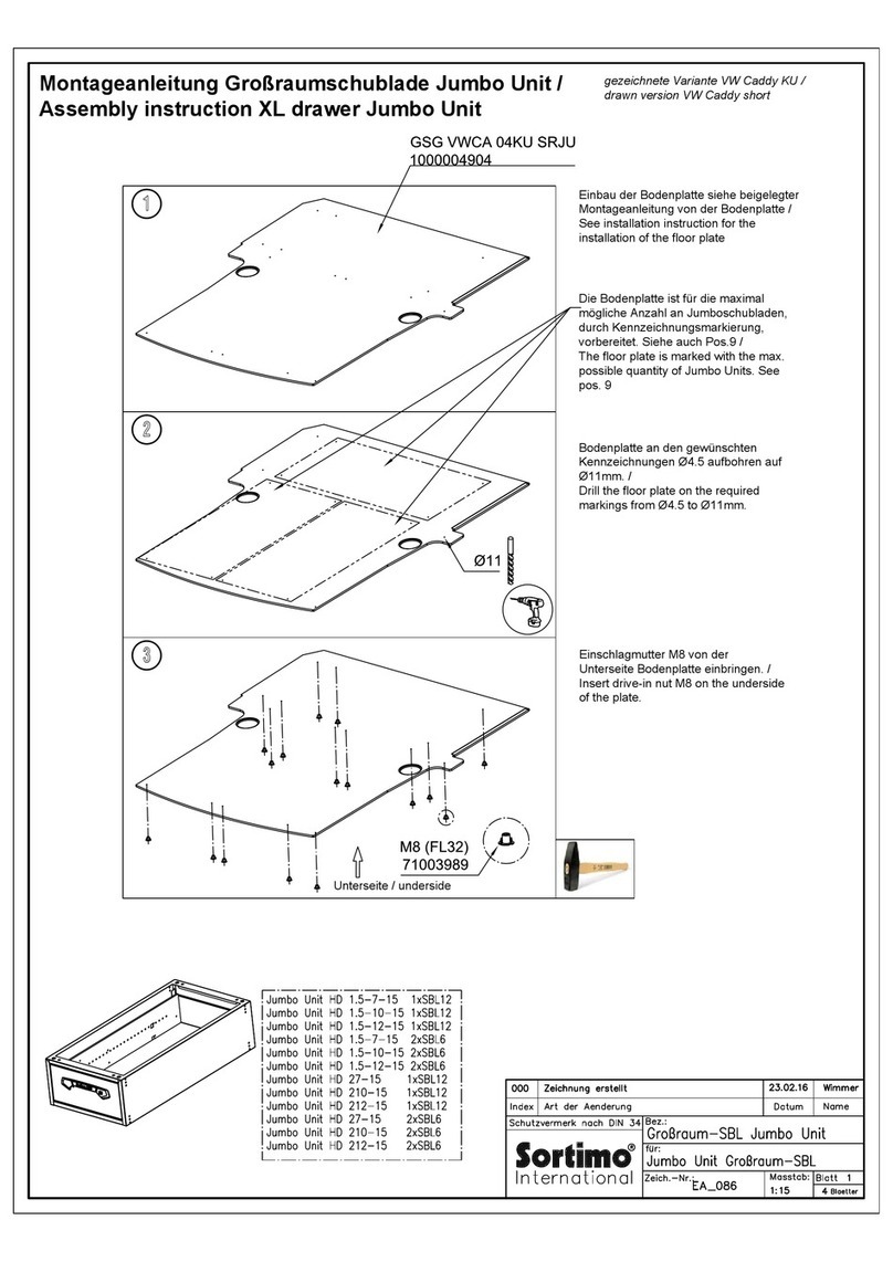 Sortimo Jumbo Unit Manuale utente