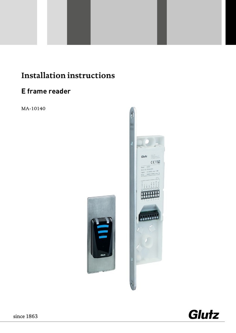 Glutz E frame reader Manuale utente