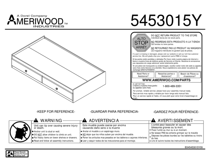 Dorel AMERIWOOD INDUSTRIES 5453015Y Manuale utente