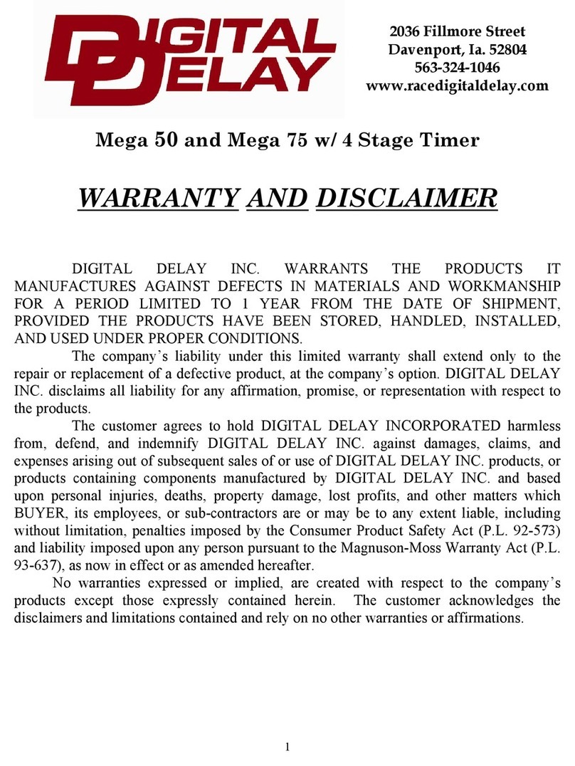 DIGITAL DELAY Mega 50 Manuale utente DIGITAL DELAY Mega 50 Manuale utente