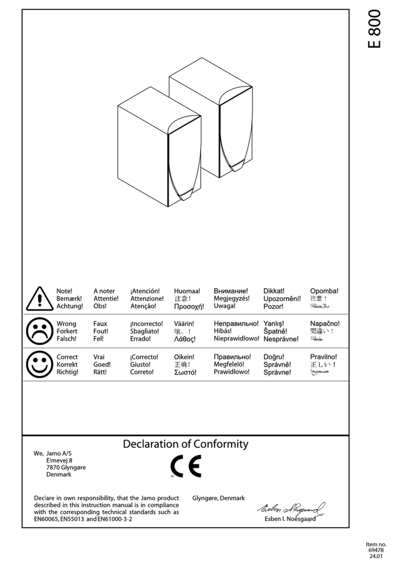 JAMO E 800 Manuale utente