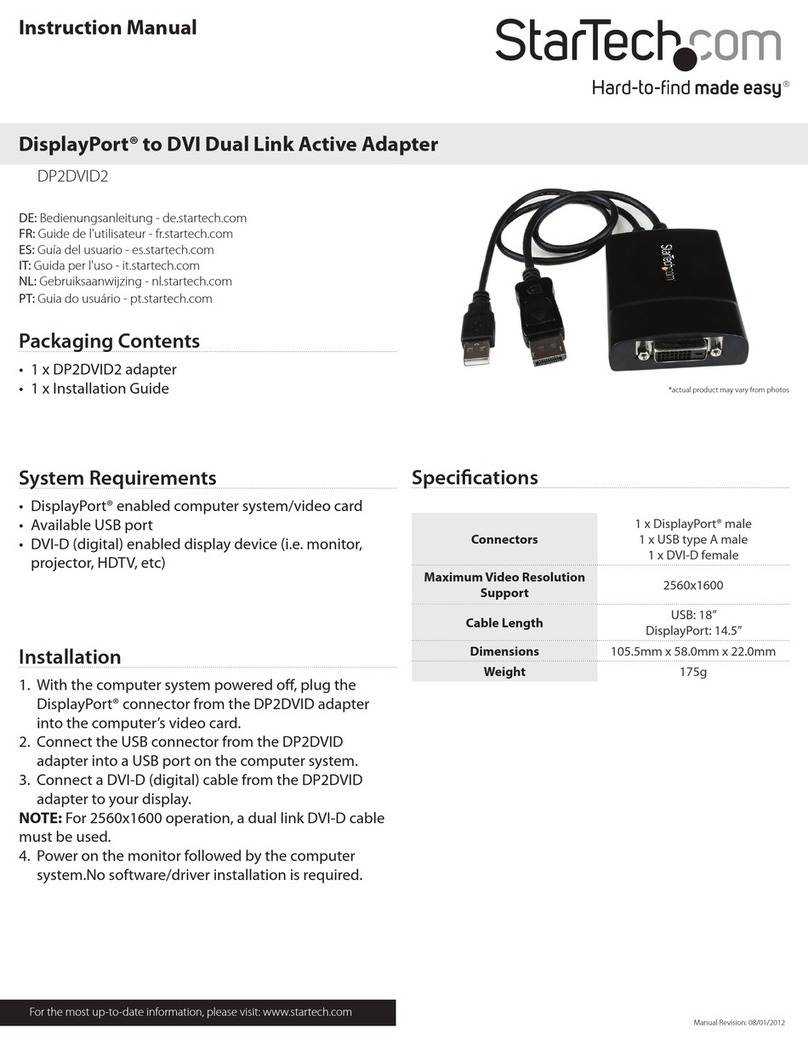 StarTech.com DP2DVID2 Manuale utente