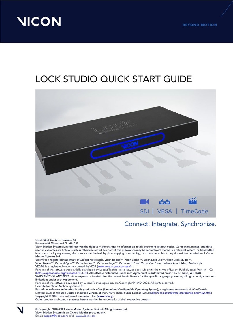 Vicon LOCK STUDIO Manuale utente